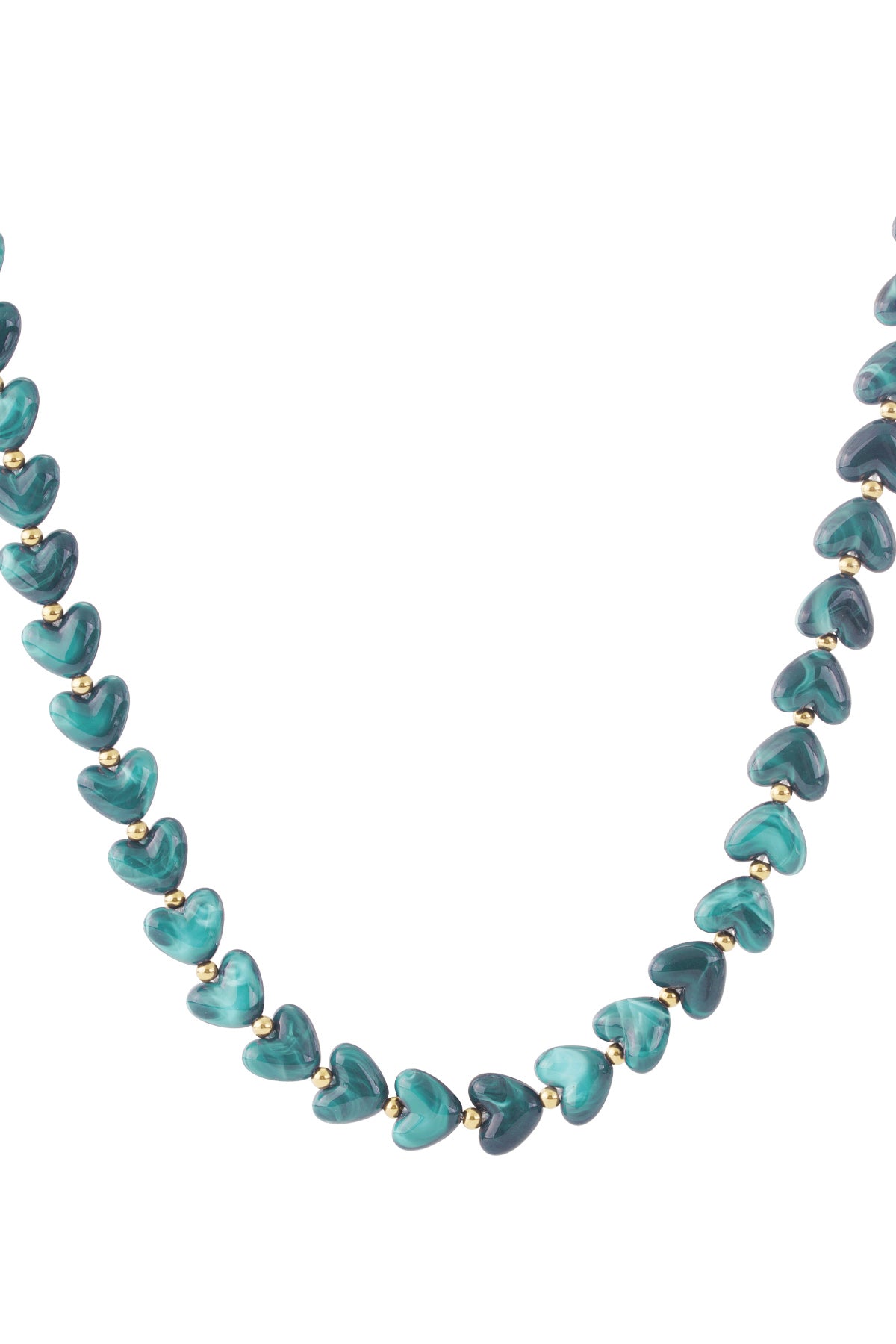 Hartjes kralen ketting 