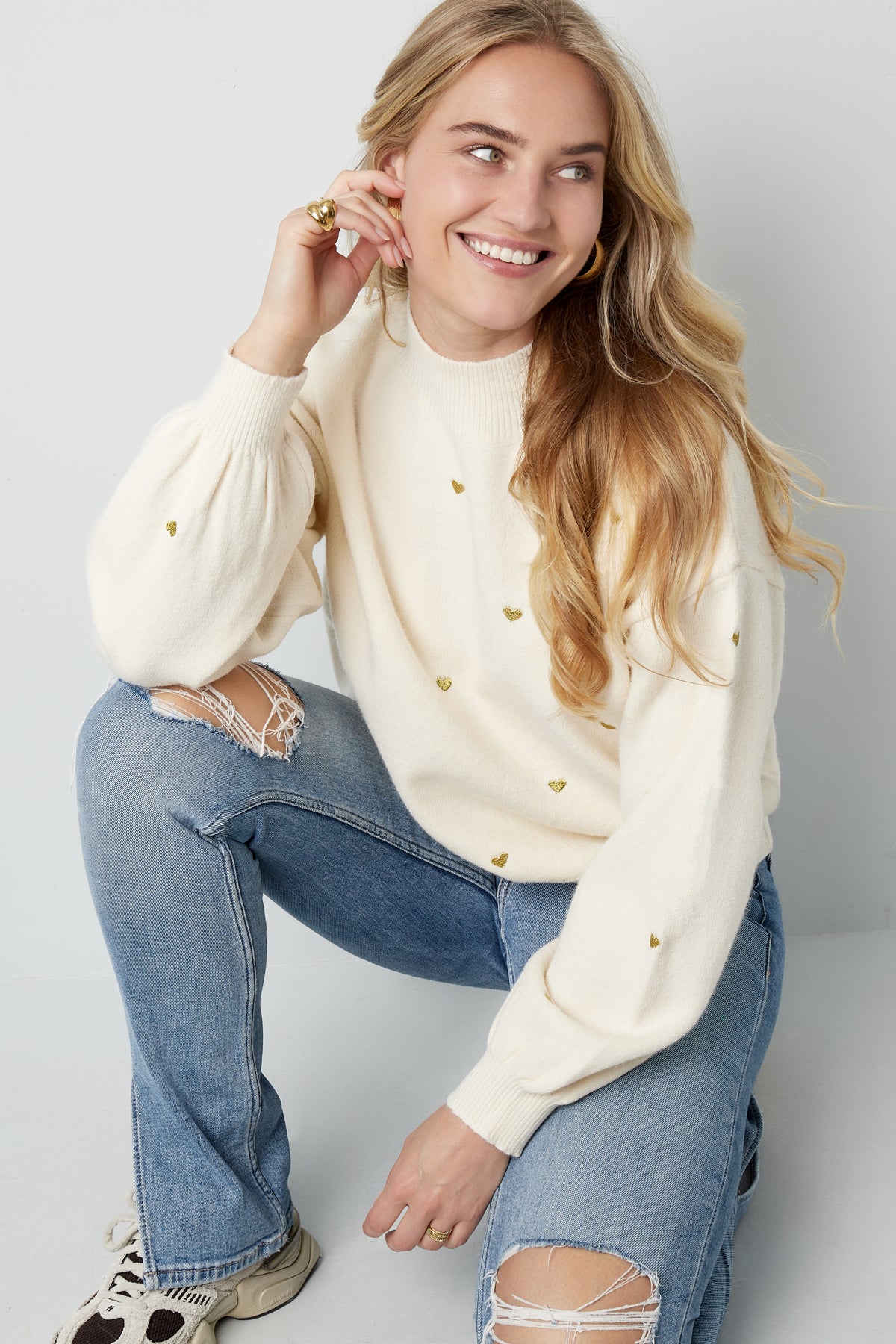 Fien trui met hartjes