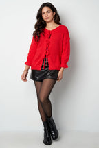 Oversized vest met strikdetail