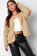 Noor Zachte Teddy Cardigan