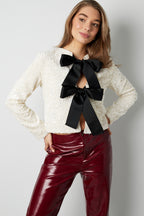 Fleur Bow Sequin Top