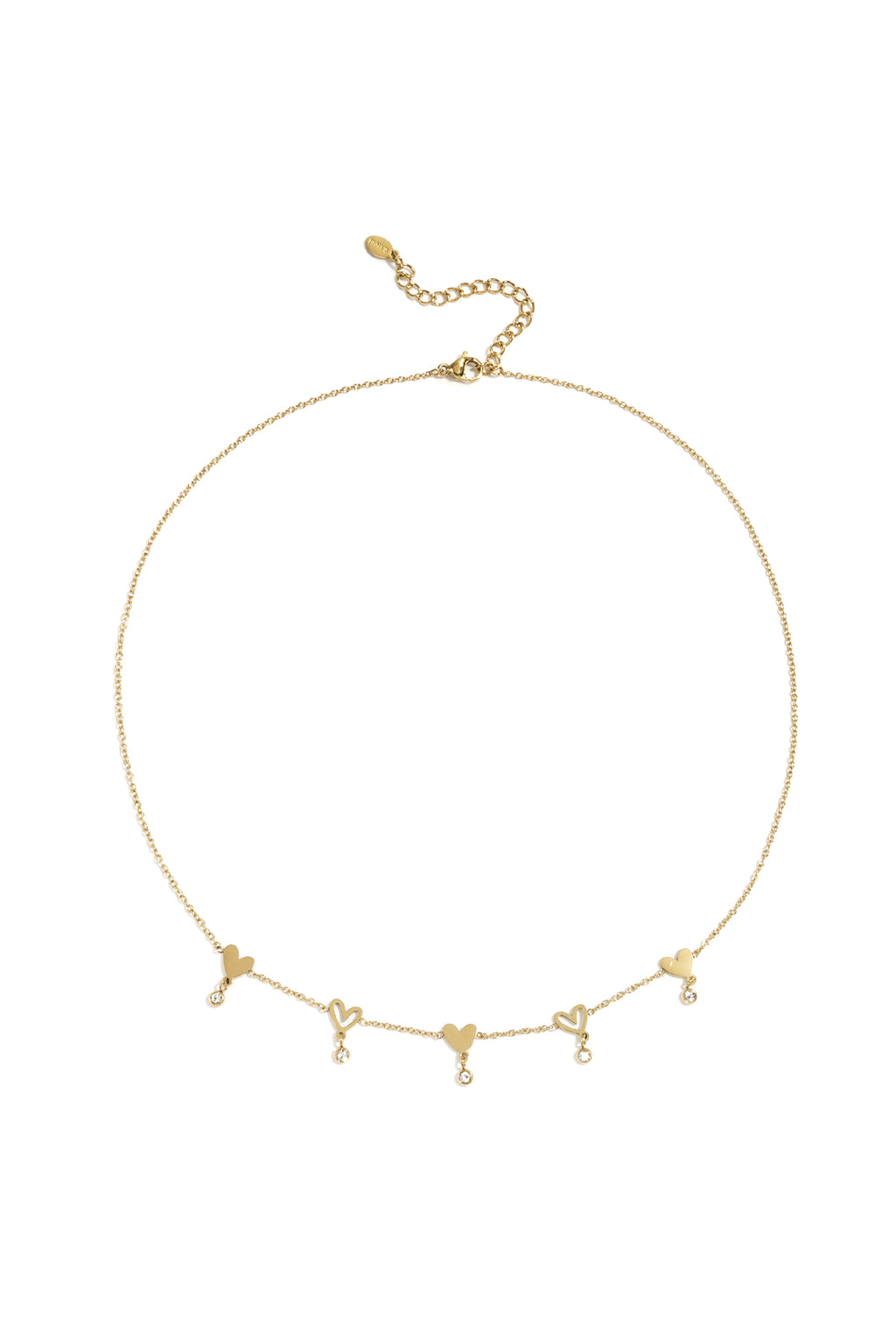 Subtiel hartjes ketting