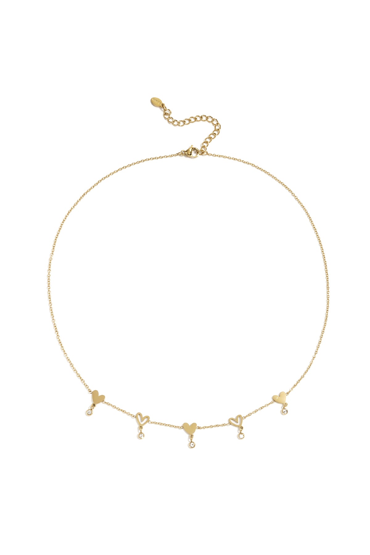 Subtiel hartjes ketting