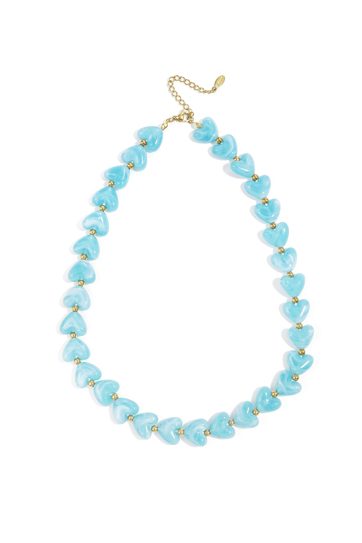 Hartjes kralen ketting 