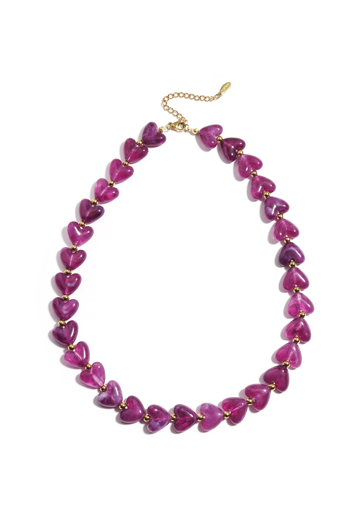 Hartjes kralen ketting 