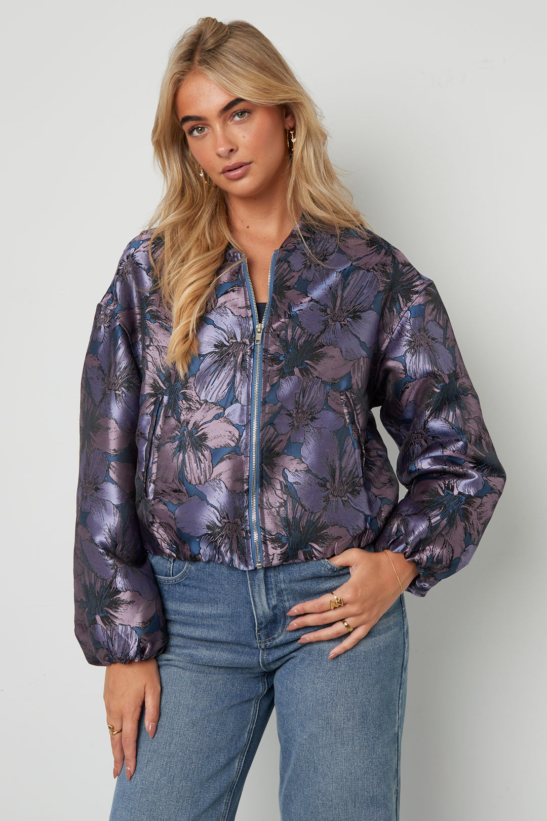Bomber jacket met print