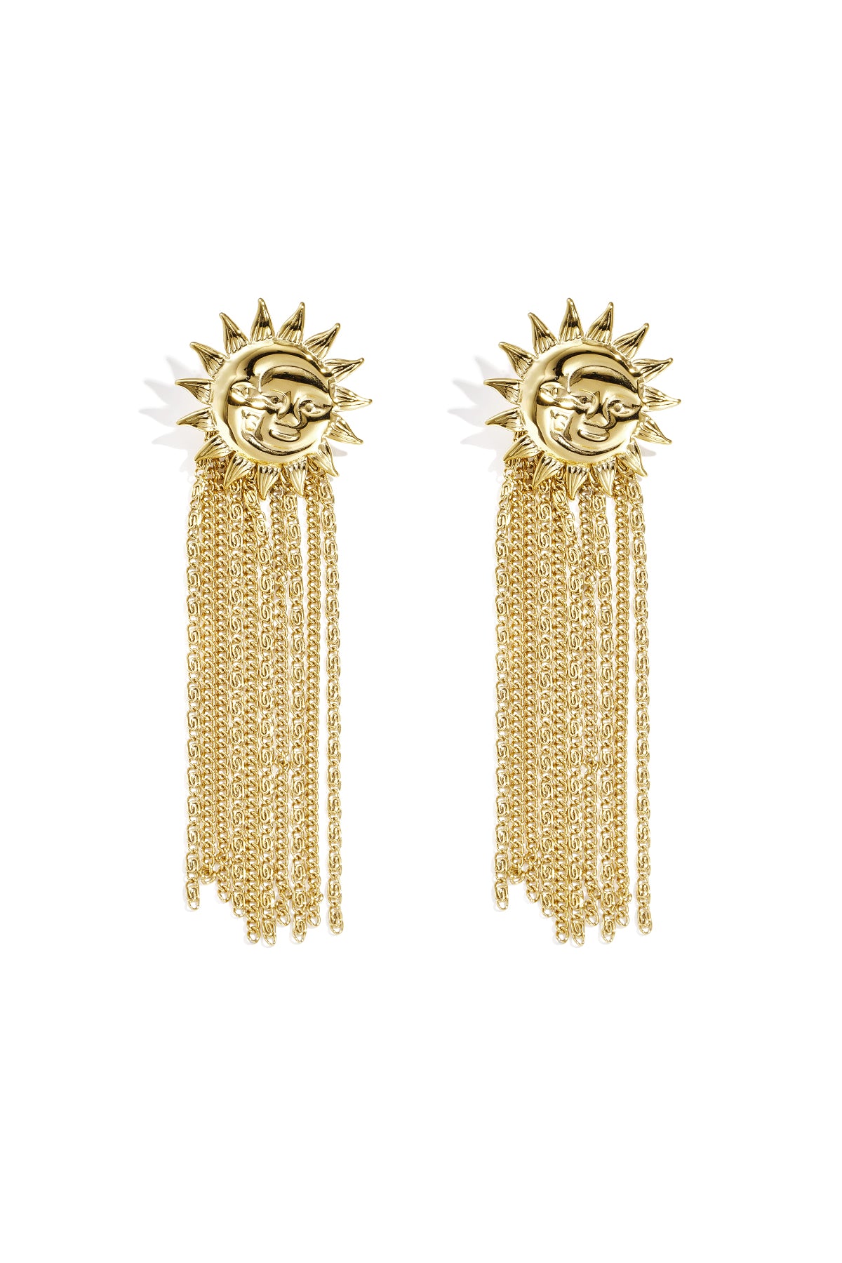 Oorbellen met zon hanger