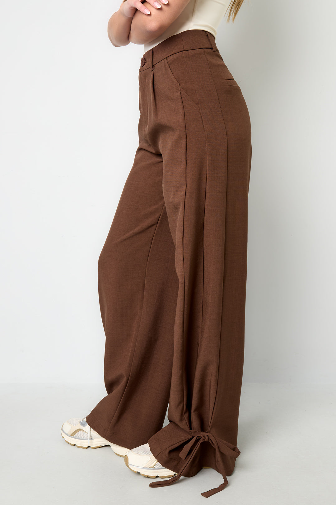 Pantalon met strikdetail