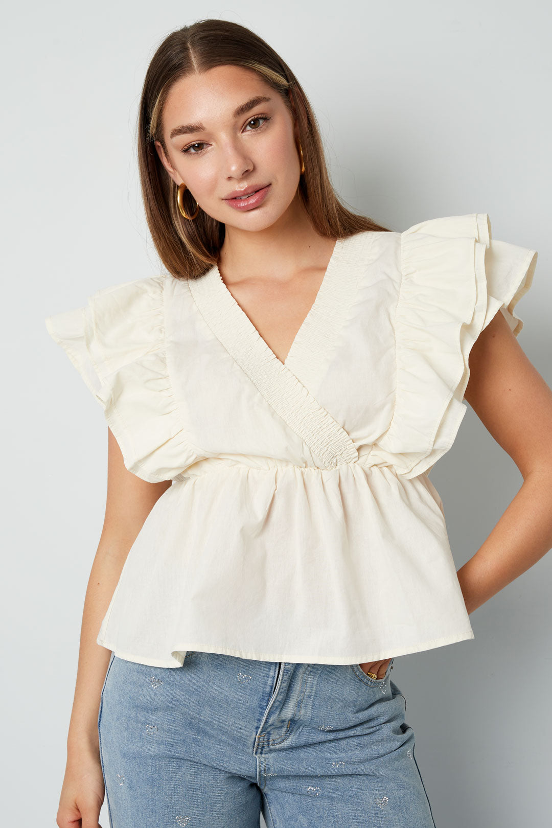 Ruffle Sleeve Top