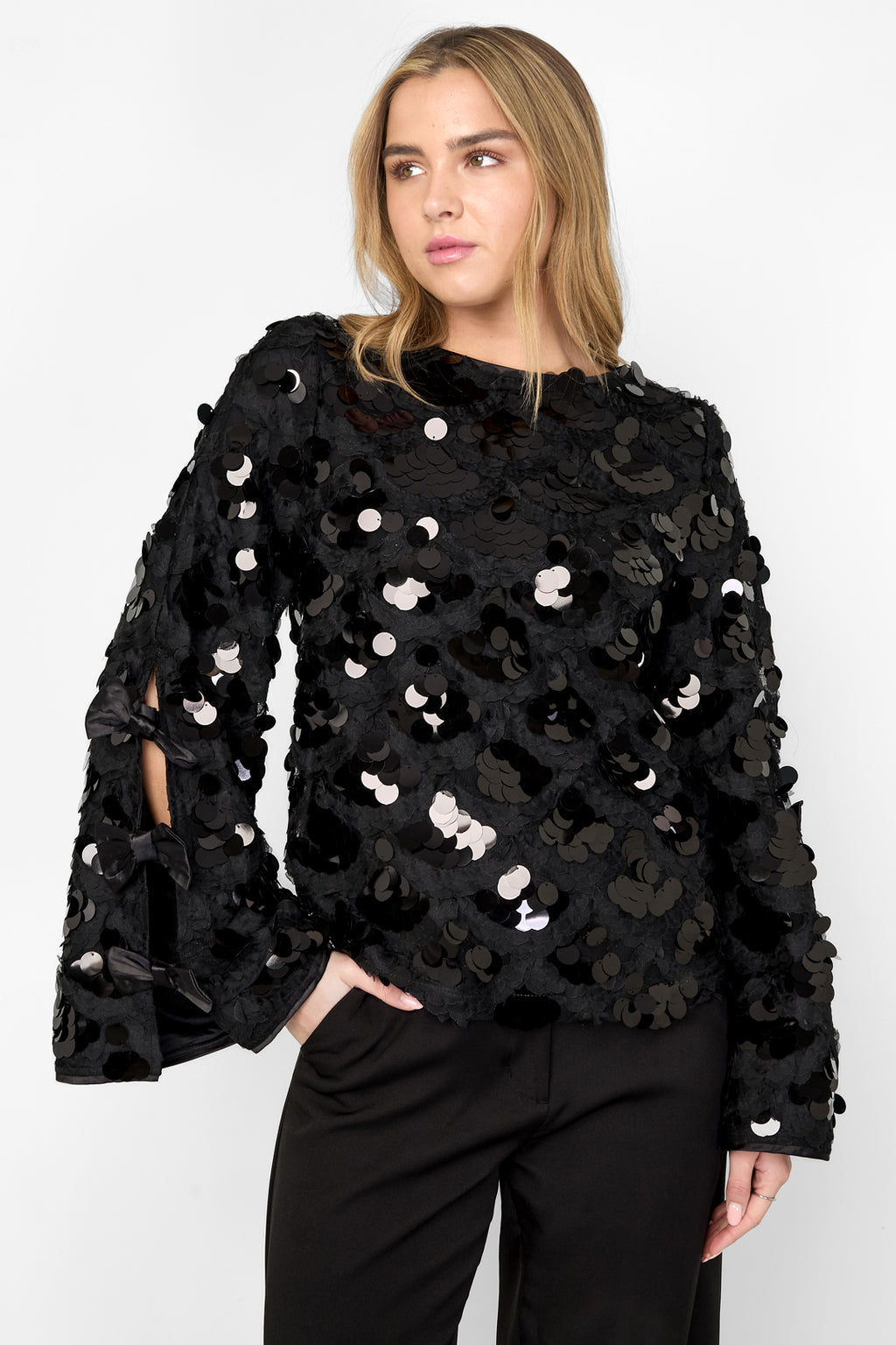 Emma Sequin Statement Top