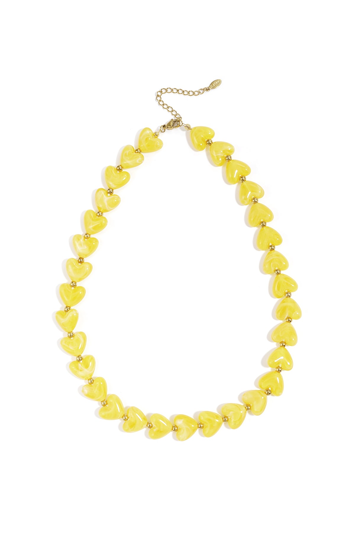 Hartjes kralen ketting 