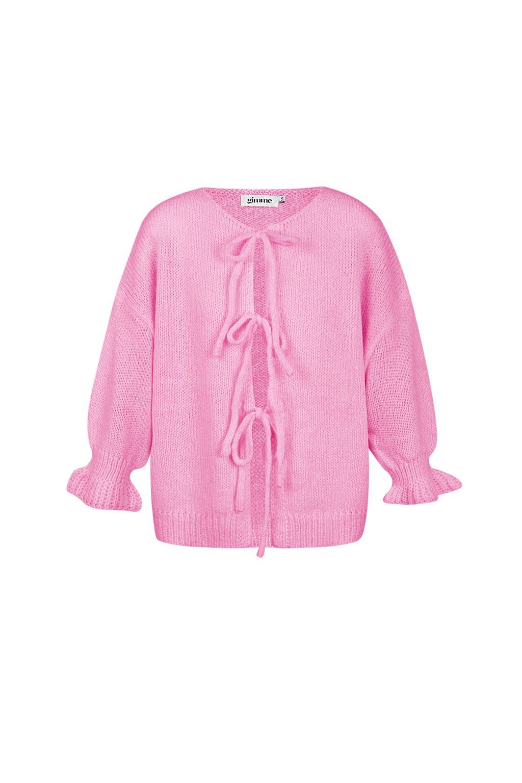 Oversized vest met strikdetail