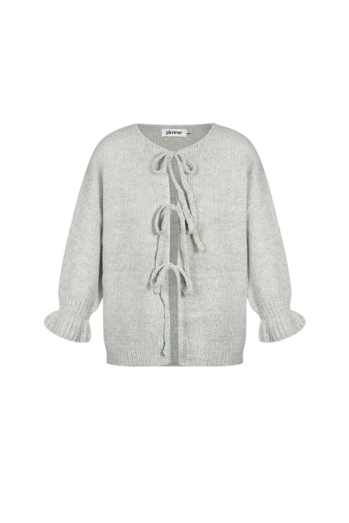 Oversized vest met strikdetail