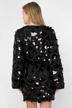 Nina Sequin Wrap Dress