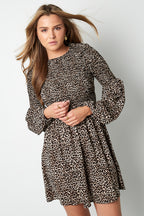Jenny Puff Sleeve Luipaard Jurk