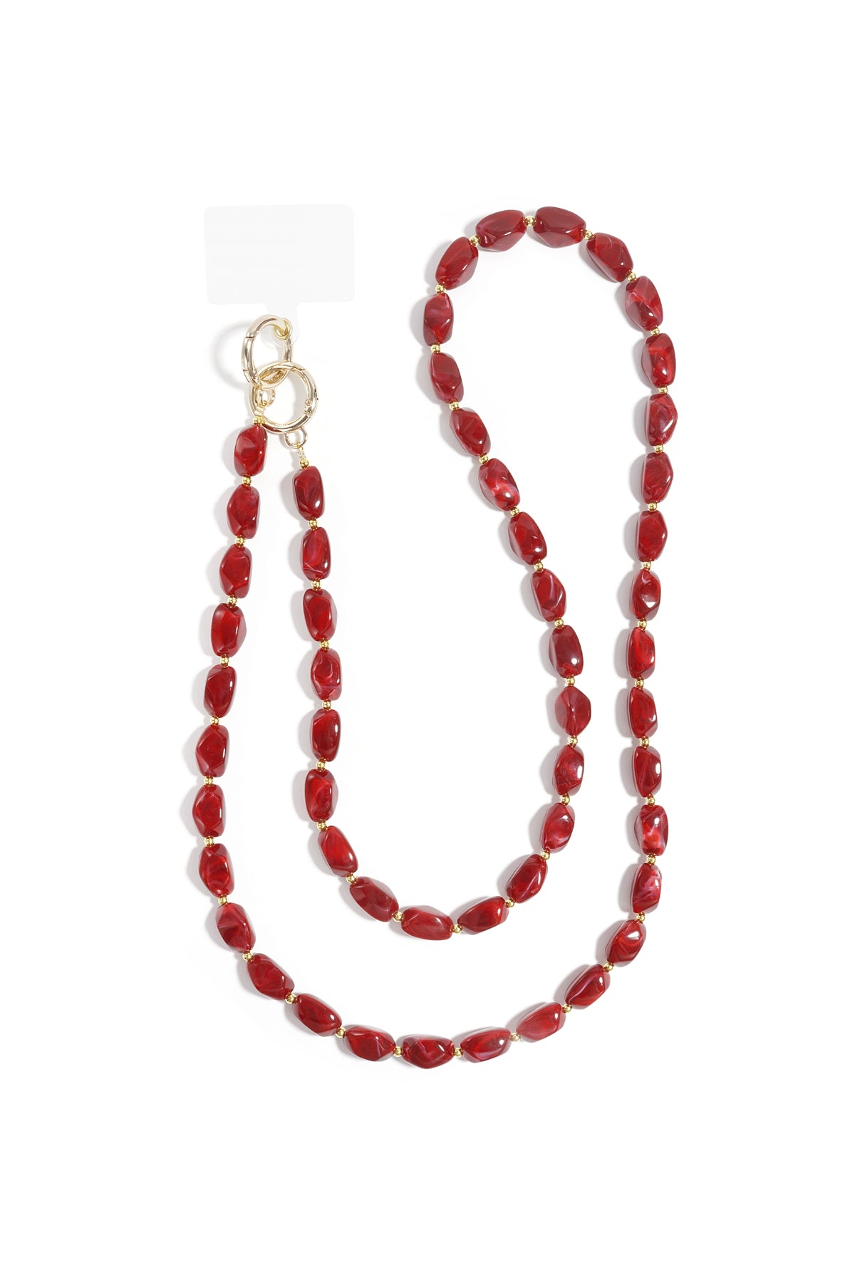 Telefoonkoord rode kralen