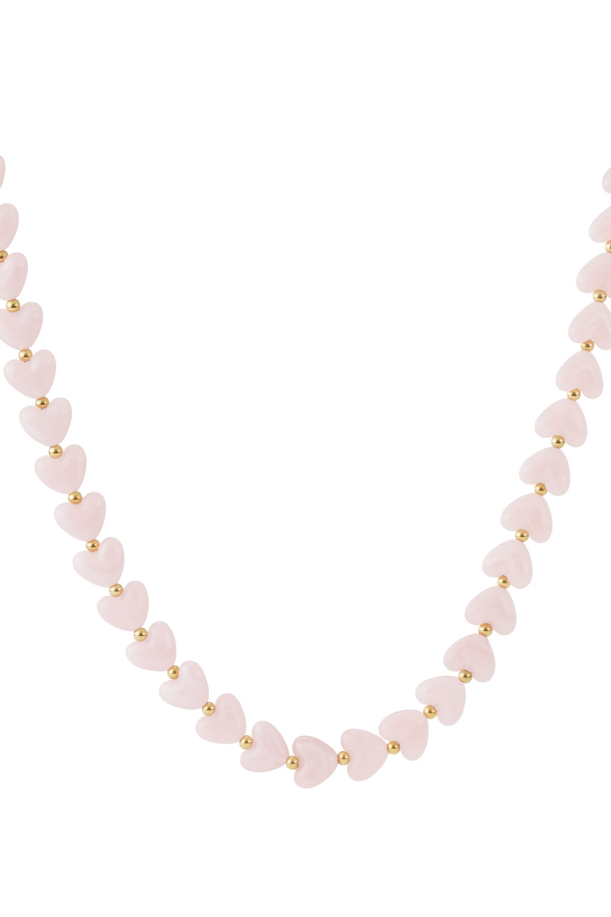 Hartjes kralen ketting 