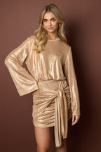 Milou Metallic Mini Dress