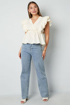 Ruffle Sleeve Top