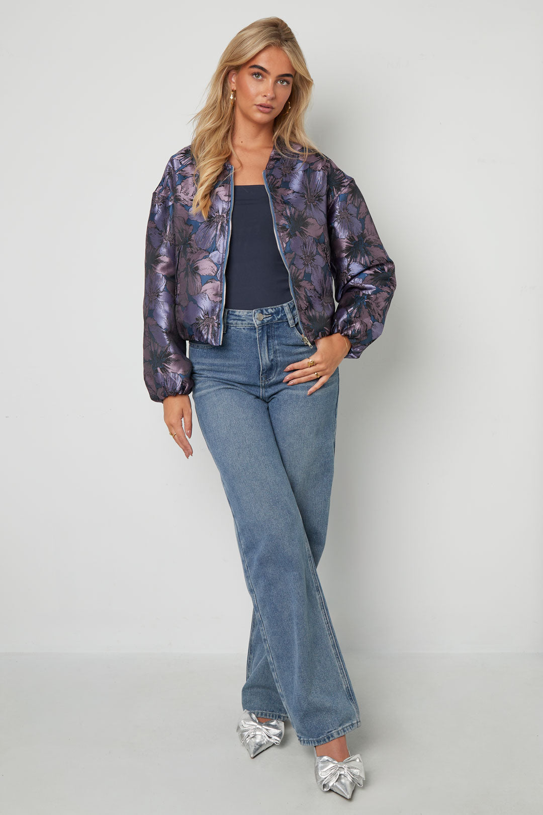Bomber jacket met print