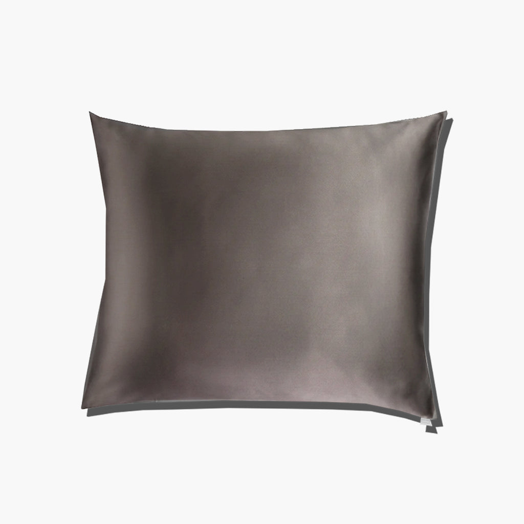 Zijden kussensloop grijs