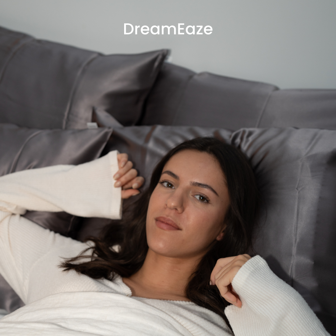 Zijden kussensloop grijs