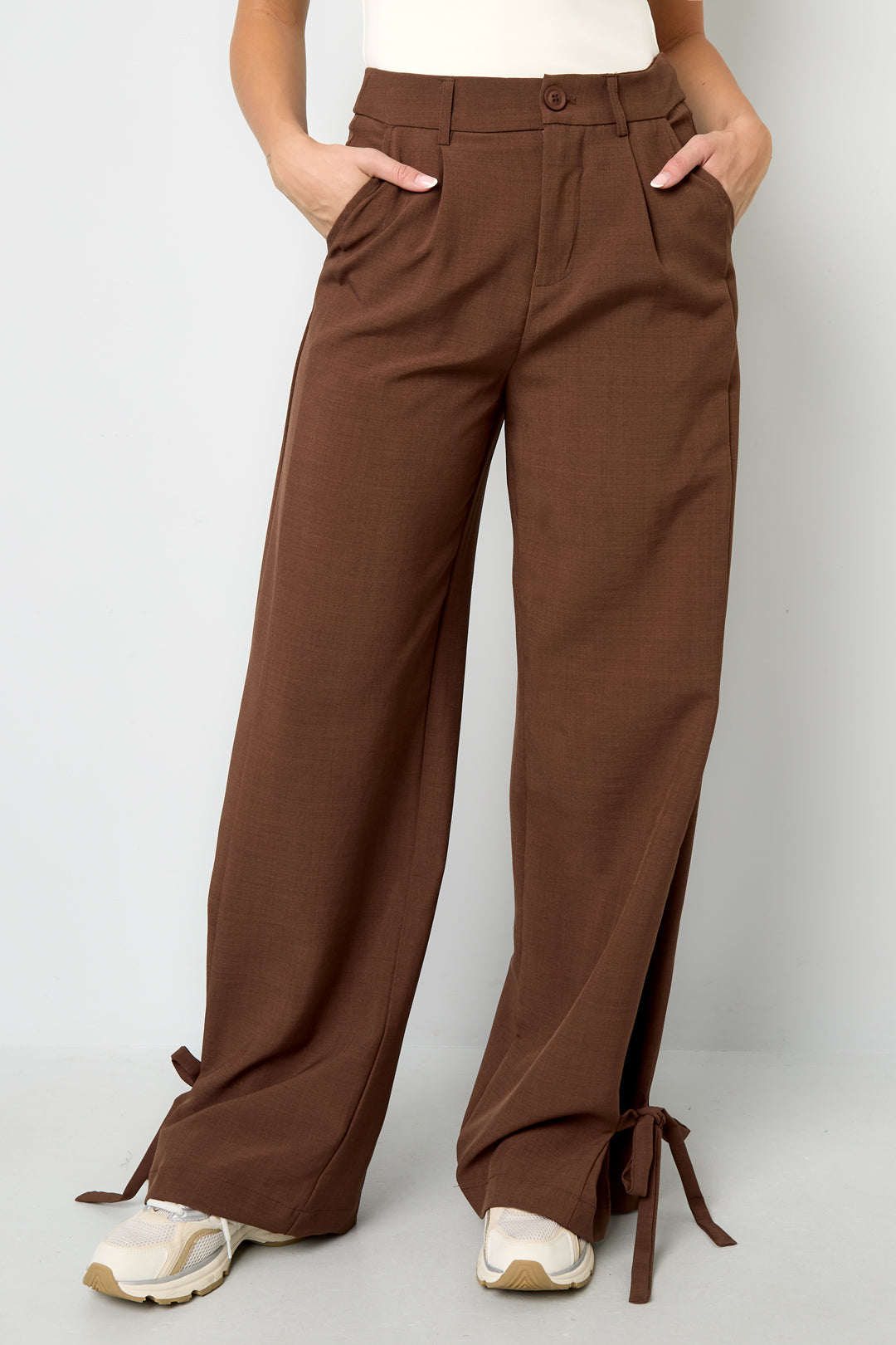 Pantalon met strikdetail