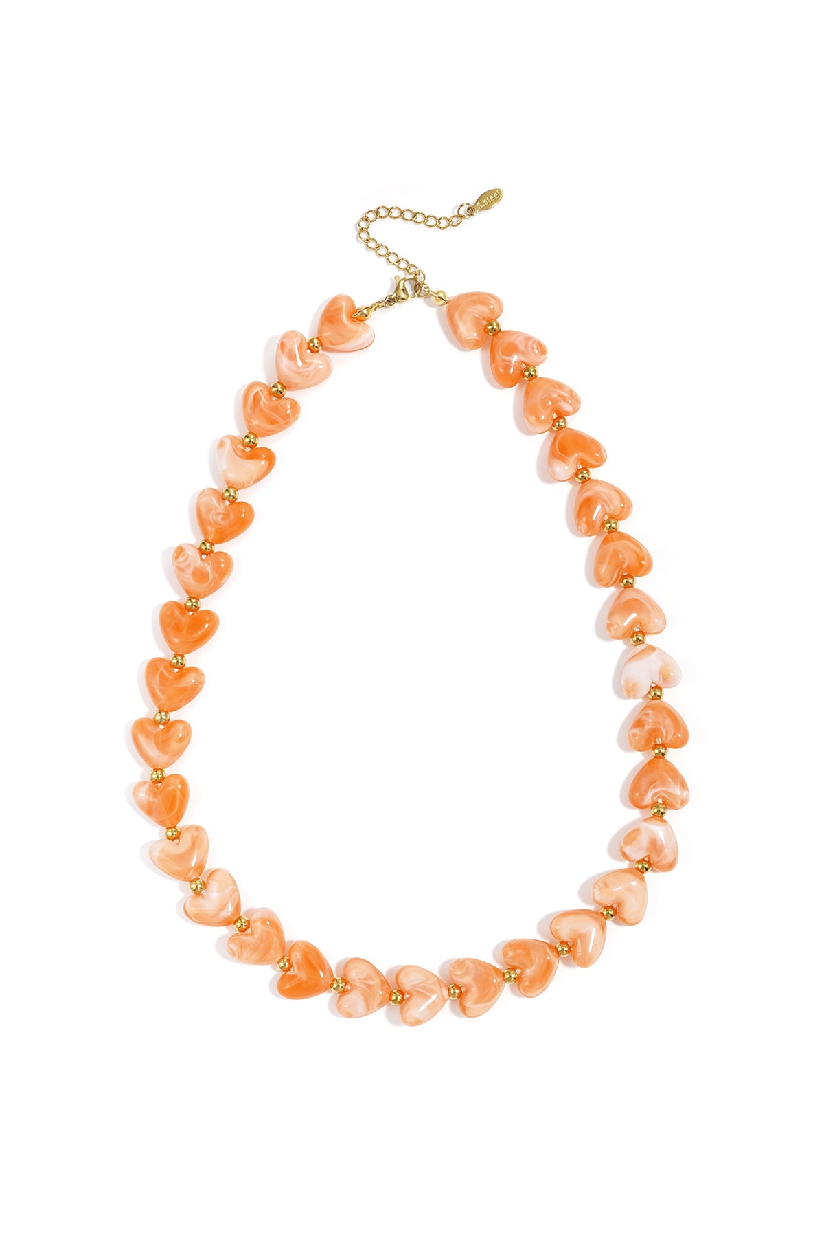 Hartjes kralen ketting 