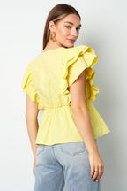 Ruffle Sleeve Top