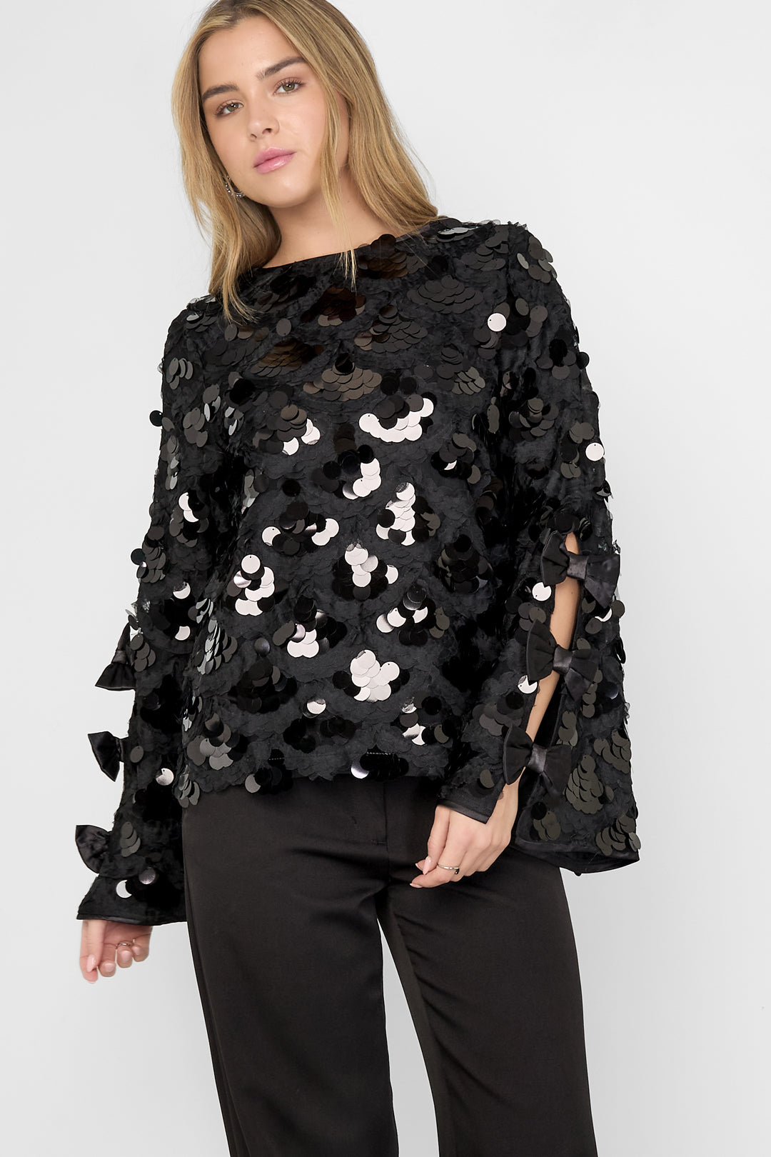 Emma Sequin Statement Top