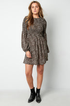 Jenny Puff Sleeve Luipaard Jurk