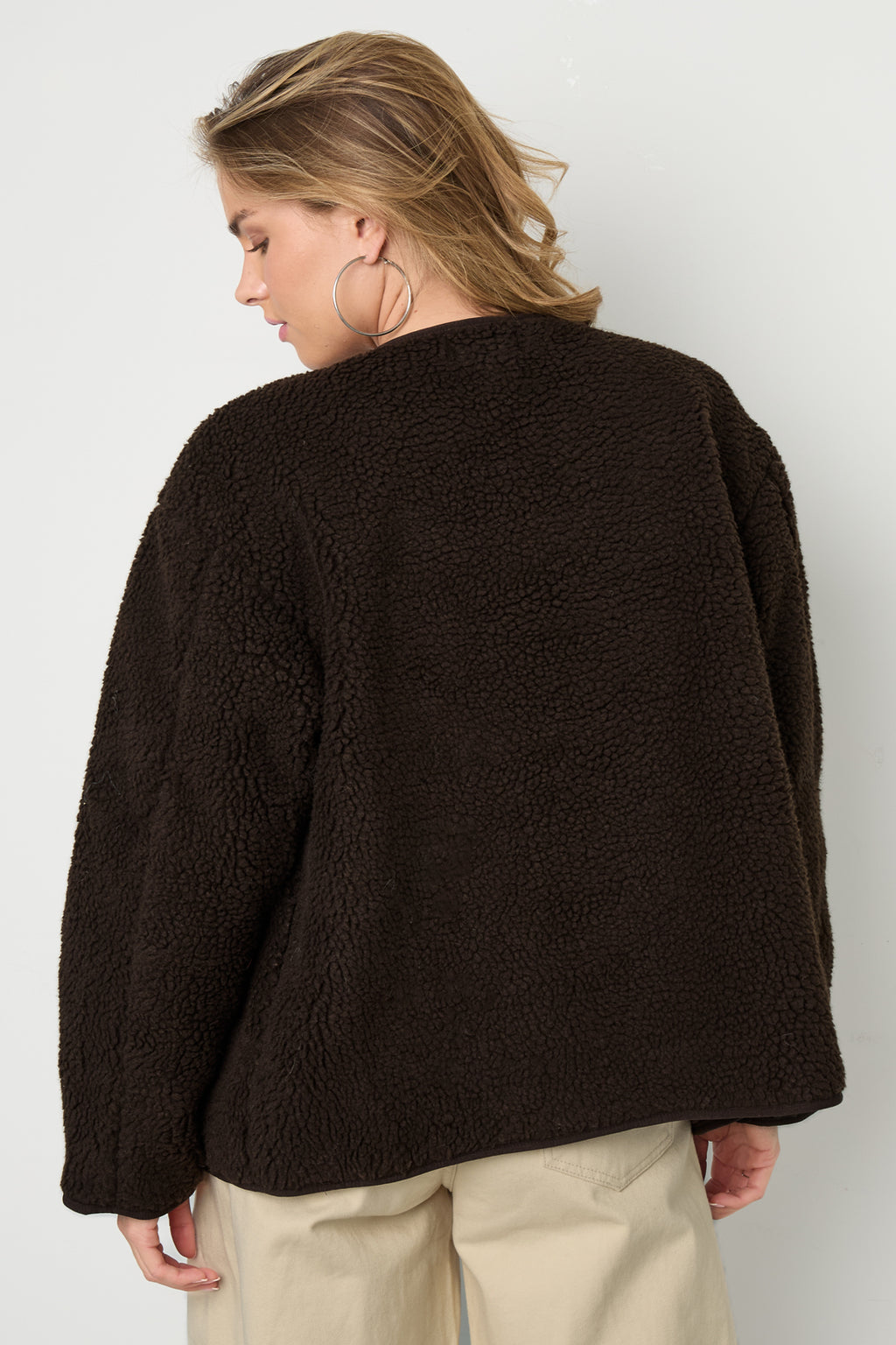 Noor Zachte Teddy Cardigan