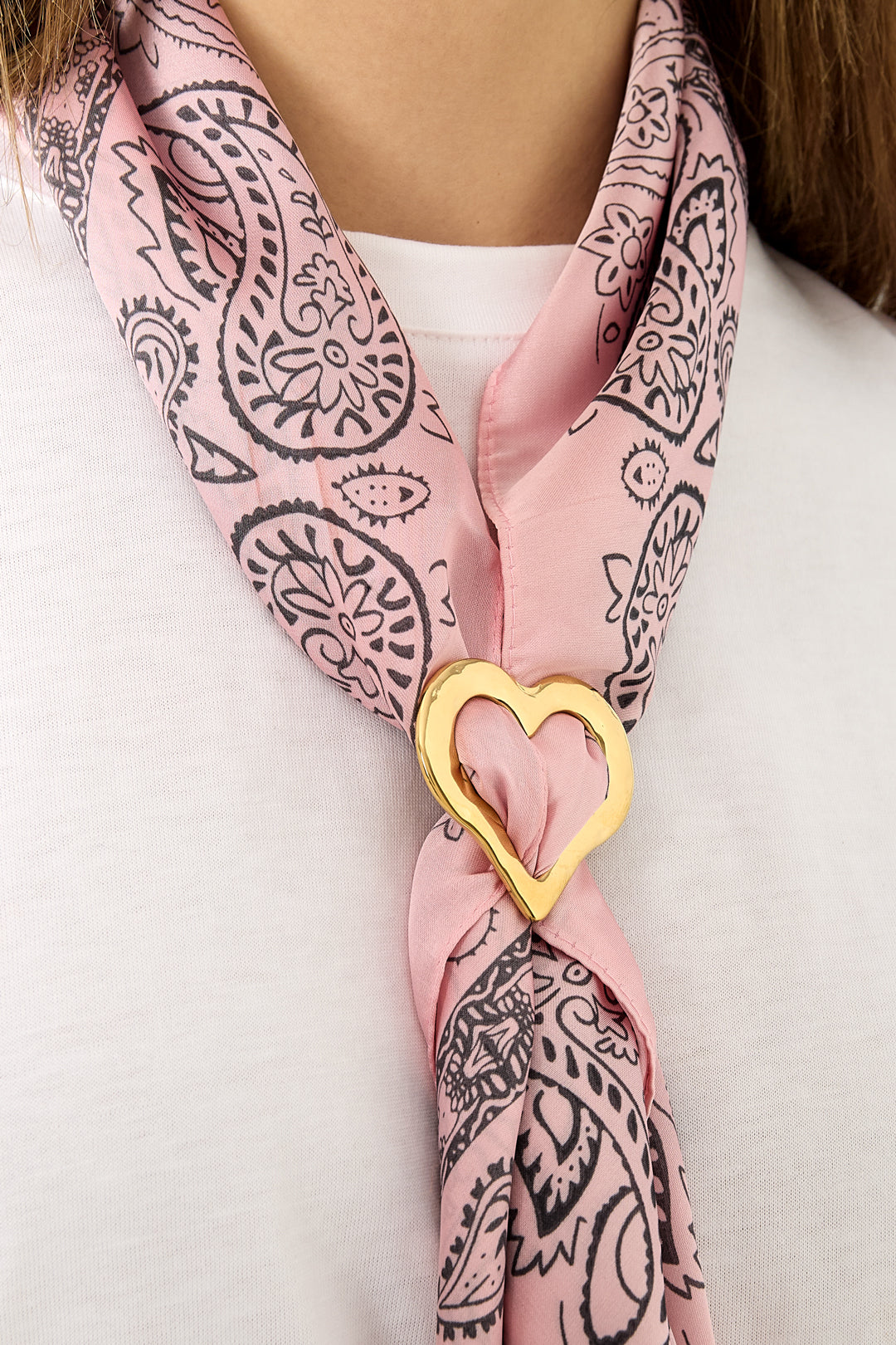 Sjaal clipje groot hart