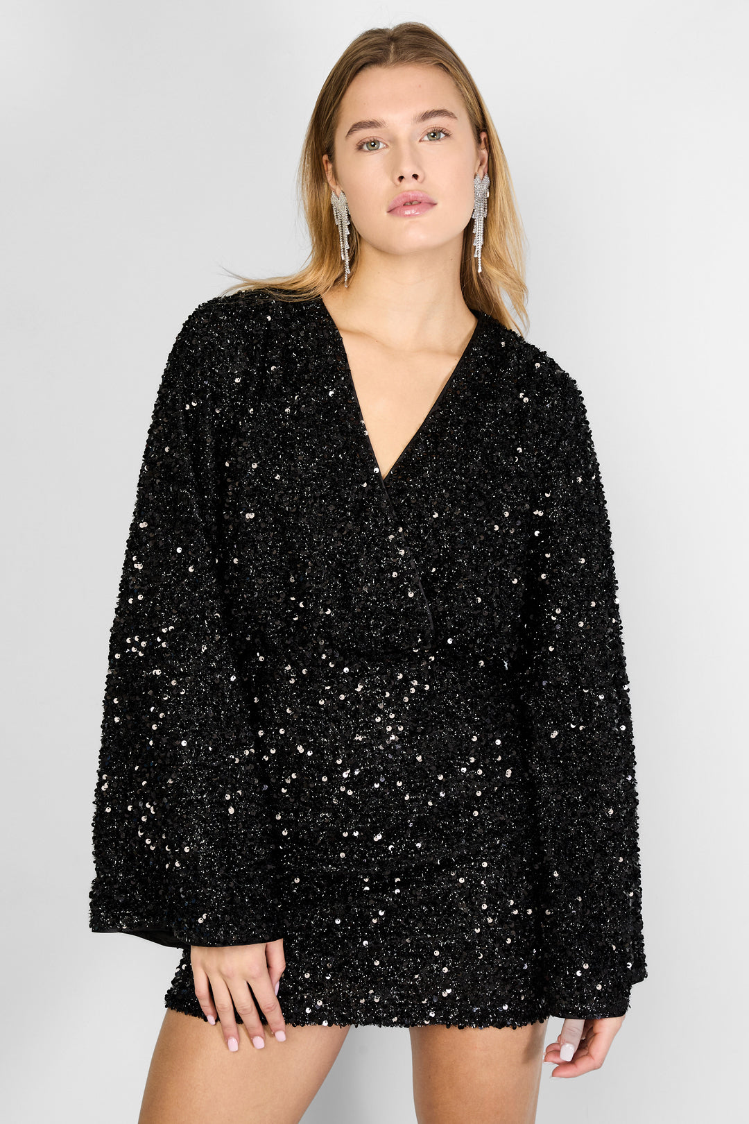 Liv Sequin Wrap Dress