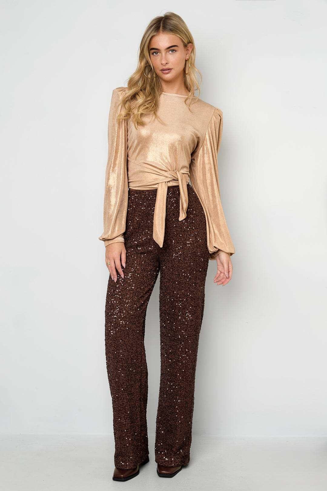 Emma Sequin Flare Pants