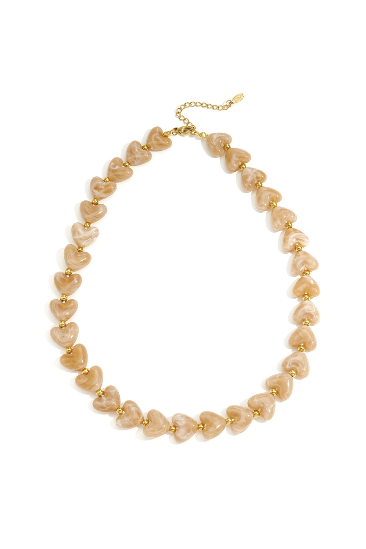 Hartjes kralen ketting 