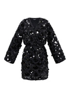 Nina Sequin Wrap Dress
